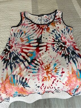 Vintage gitane Multicolor Tie-Dye Tank Top/swim dress. Made in Canada.